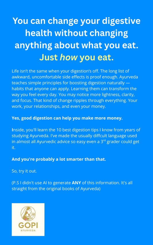 Fix Your Digestion Fast: The Ayurvedic Method with Very Few Big Words and No Fluff